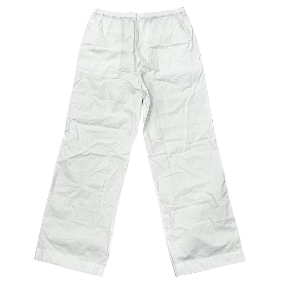 J.Crew Classic Cozy Pajama Pant Set End-on-End Cotton White Size S - Picture 8 of 15